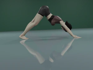 Girl doing yoga 3D Model