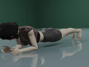 Girl doing yoga 3D Model
