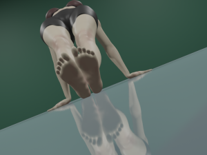 Girl doing yoga Modèle 3D