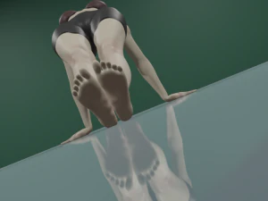 Girl doing yoga 3D Model