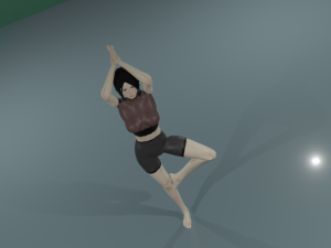 Girl doing yoga Modèle 3D
