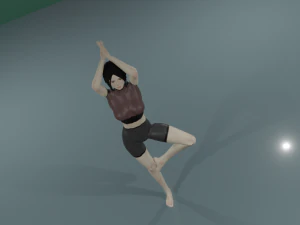 Girl doing yoga 3D Model