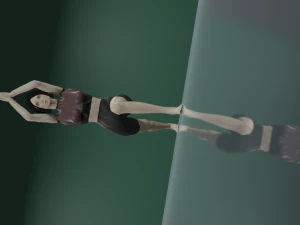 Girl doing yoga 3D Model