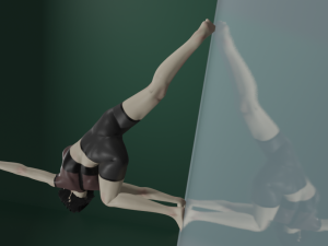 Girl doing yoga Modèle 3D