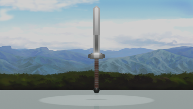 Short long sword low poly 3Dモデル .c4d .max .obj .3ds .fbx .stl .blend 
