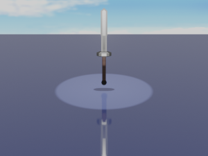Short long sword low poly 3Dモデル