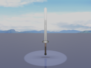 Short long sword low poly 3Dモデル