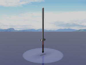 Short long sword low poly 3Dモデル
