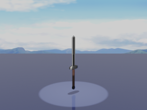 Short long sword low poly 3Dモデル