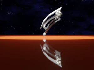 Scythe swinging around low poly 3D Model