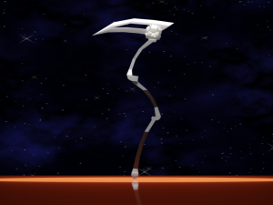 Scythe swinging around low poly Modello 3D
