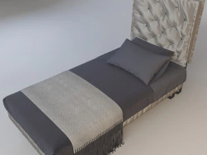 Tek Kişilik Yatak 3D Model