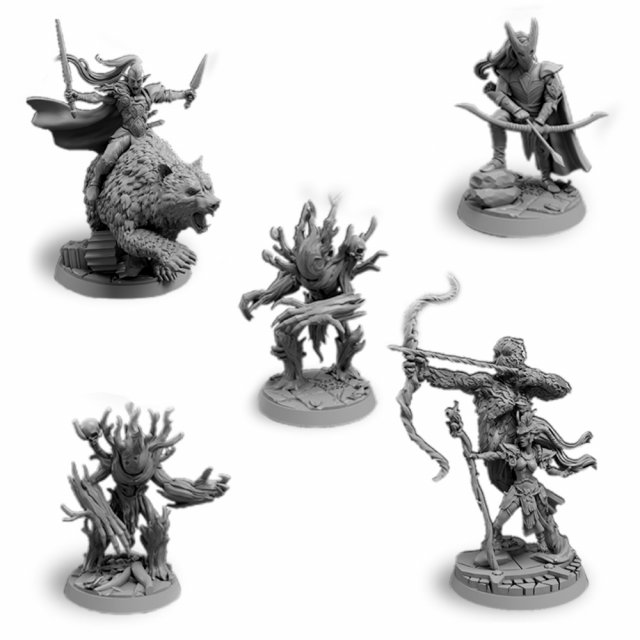 Elve Army for Miniature Strategy Rol Game 3D प्रिंट मॉडल .c4d .max .obj .3ds .fbx .stl .blend 