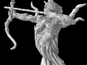 लघु रणनीति रोल गेम के लिए एल्व आर्मी 3D प्रिंट मॉडल