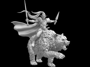 लघु रणनीति रोल गेम के लिए एल्व आर्मी 3D प्रिंट मॉडल