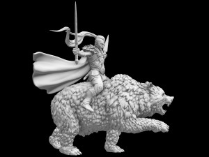 Elve Army for Miniature Strategy Rol Game 3D प्रिंट मॉडल