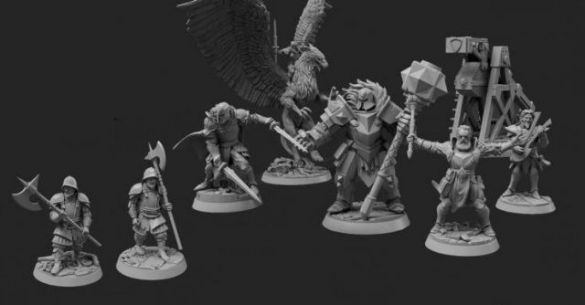 Knight Army for Miniature Strategy Rol Game 3D-printmodel .c4d .max .obj .3ds .fbx .stl .blend 
