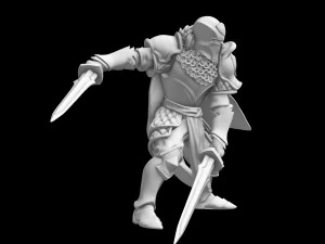 Knight Army for Miniature Strategy Rol Game 3D Print Model