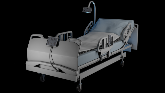 Hospital Bed Modello 3D .c4d .max .obj .3ds .fbx .stl .blend