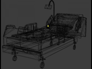 Hospital Bed Modello 3D