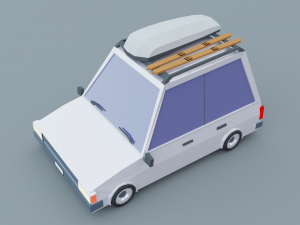 Cartoon Low Poly Cars Pack Low-poly 3D Модель