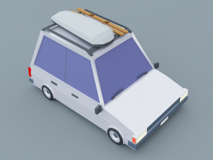 Cartoon Low Poly Cars Pack Low-poly 3D Модель