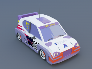 Cartoon Low Poly Cars Pack Low-poly 3D Модель