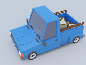 Cartoon Low Poly Cars Pack Low-poly 3D Модель
