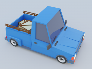 Cartoon Low Poly Cars Pack Low-poly 3D Модель