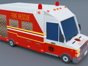 Cartoon Low Poly Cars Pack Low-poly 3D Модель