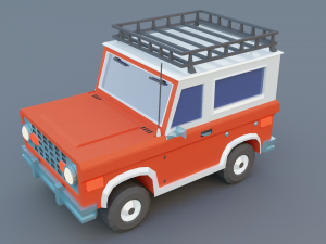 Cartoon Low Poly Cars Pack Low-poly 3D Модель