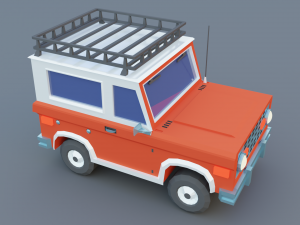 Cartoon Low Poly Cars Pack Low-poly 3D Модель