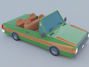 Cartoon Low Poly Cars Pack Low-poly 3D Модель
