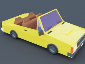 Cartoon Low Poly Cars Pack Low-poly 3D Модель