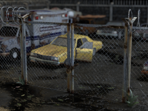 Old Rusty cars in an abandoned parking lot pack Low-poly Model 3D
