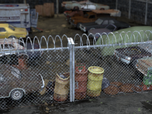 Old Rusty cars in an abandoned parking lot pack Low-poly Model 3D