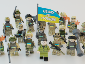 Volodymyr Zelenskyy Ukrainian President with UA Force squad Modèle 3D