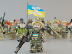 Volodymyr Zelenskyy Ukrainian President with UA Force squad Modèle 3D