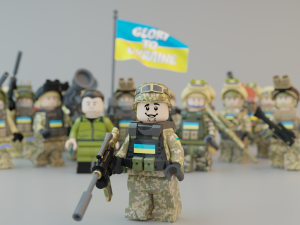 Volodymyr Zelenskyy Ukrainian President with UA Force squad Modèle 3D