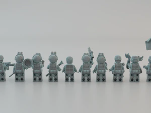 Volodymyr Zelenskyy Ukrainian President with UA Force squad 3D Model