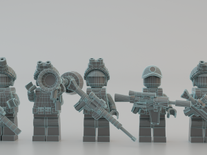 Volodymyr Zelenskyy Ukrainian President with UA Force squad Modèle 3D