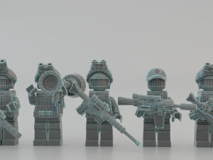 Volodymyr Zelenskyy Ukrainian President with UA Force squad 3D Model