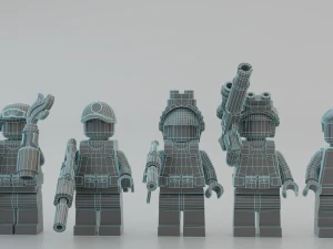 Volodymyr Zelenskyy Ukrainian President with UA Force squad 3D Model