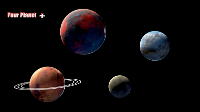 Planet mini pack Low-poly 3D Model .c4d .max .obj .3ds .fbx .stl .blend 