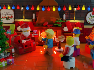 Lego Santa Scene 3D Model
