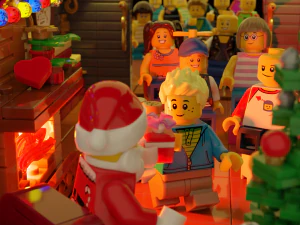 Lego Santa Scene 3D Model