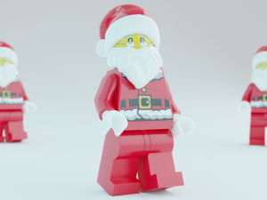 Lego Santa Scene 3D Model