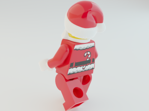 Lego Santa Scene 3D Model
