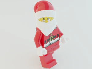 Lego Santa Scene 3D Model