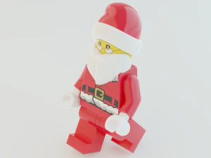 Lego Santa Scene 3D Model